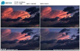 夕阳日落火烧云视频实拍素材