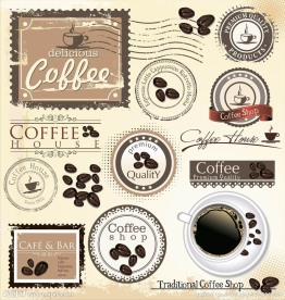 咖啡背景 咖啡标签