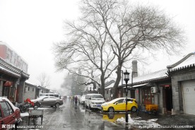 下雪 北京胡同