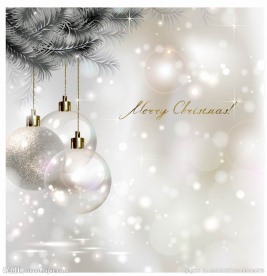 银色圣诞背景