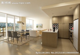 现代简约餐厅加酒柜