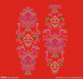 金粉欧式图纹细布