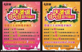 圣诞元旦海报
