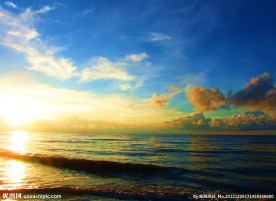 夕阳海景