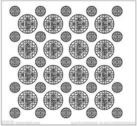 传统窗格福字