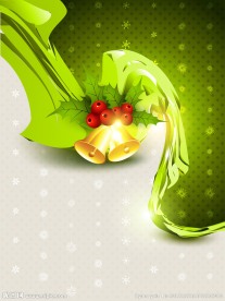 金色铃铛圣诞背景矢量图