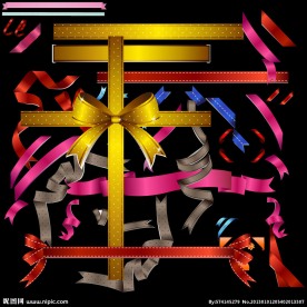 蝴蝶结丝带素材