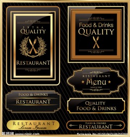金色边框欧式菜单