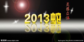 2013立体字