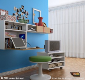 3D书房设计模型