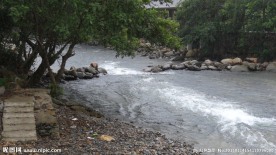 杜鹃山下溪水边
