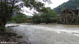 杜鹃山下溪水边