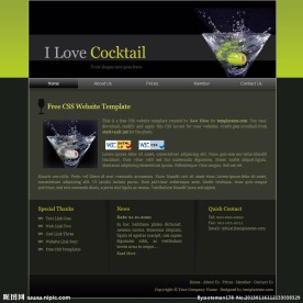 鸡尾酒销售css网站模版