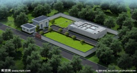 污水处理厂效果图