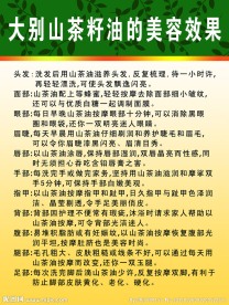 茶籽油美容功效