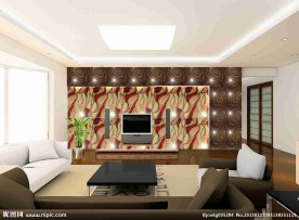 客厅影视墙效果图