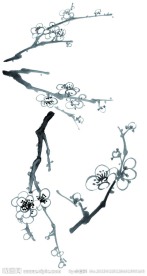 手绘梅花
