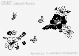 背景墙花纹矢量图