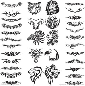 纹身图案矢量素材