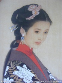 工笔古装美女图片