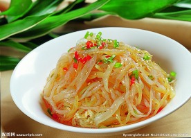 菜心蜇丝