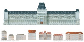 建筑楼房城堡矢量素材