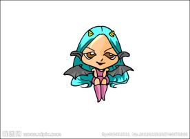 恶魔少女矢量图