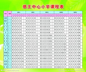 感王中心小学课程表