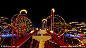 LED屏幕视频素材 过山车