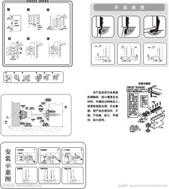 铰链 合页 吊轮 门吸示意图