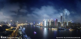 夜幕黄浦江两岸