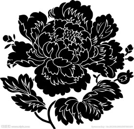 花纹 牡丹 花团 底纹边框
