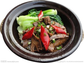 香辣猪心煲仔饭