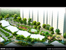 园林景观鸟瞰图