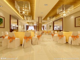 中型餐厅效果图方案