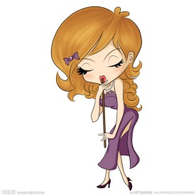 Q版时尚卡通美女