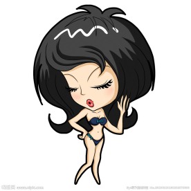 Q版卡通比基尼美女