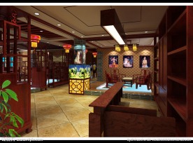 中式禅茶效果图