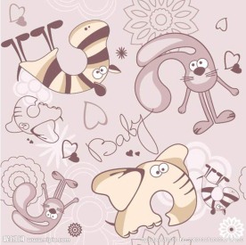 动物 斑马 小兔子