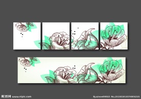 背景墙 装饰画 花卉