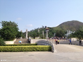 三亚南山寺内景庭景