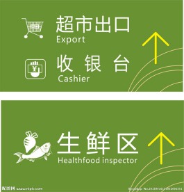 超市指示牌