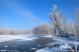 霜雪初染不冻河