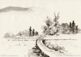 风景水墨画