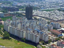 鸟瞰世纪花园小区