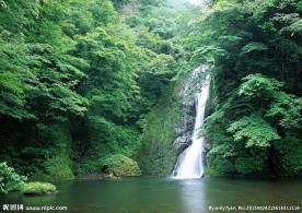自然 山水 瀑布