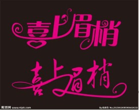 标志 婚礼艺术字