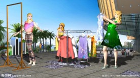抢购服装的芭比娃娃