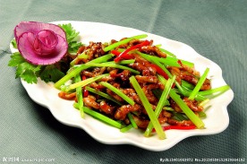 香芹炒肉丝