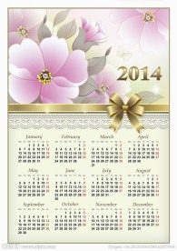 鲜花2014日历